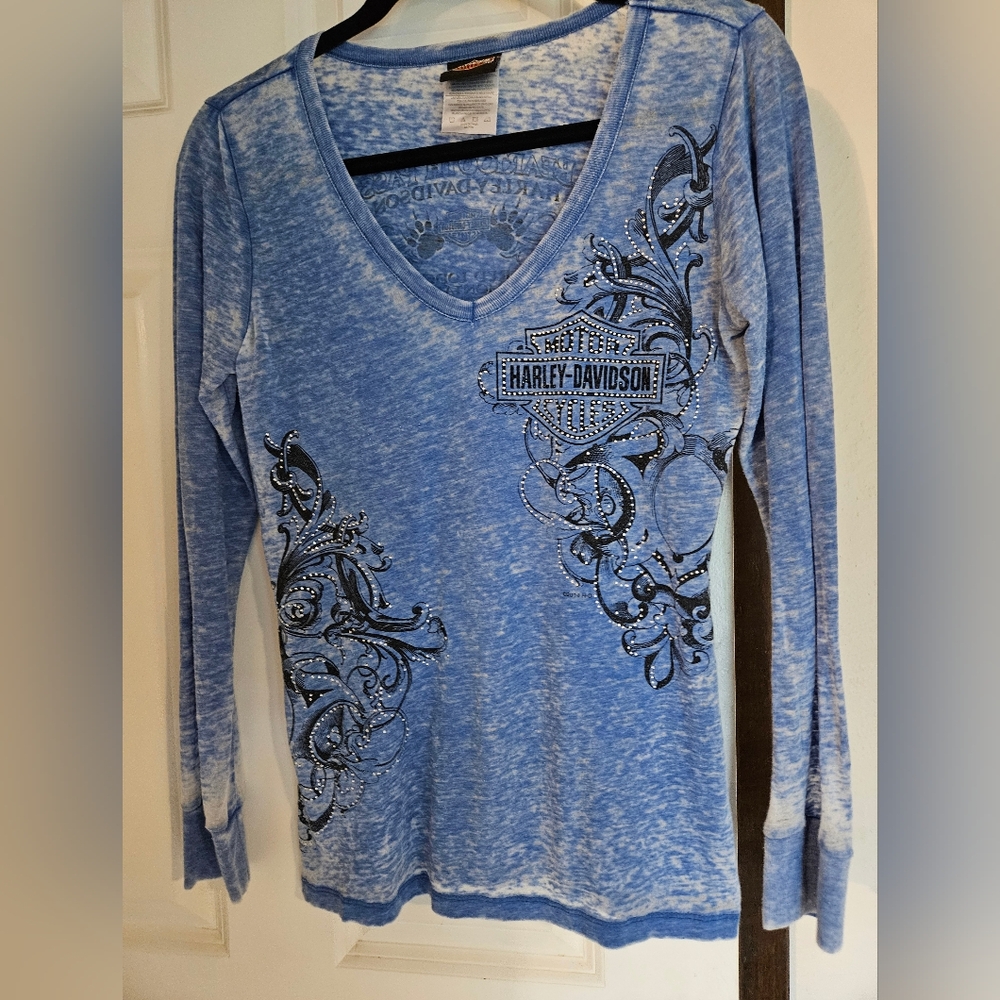 Harley Davidson embellished shirt